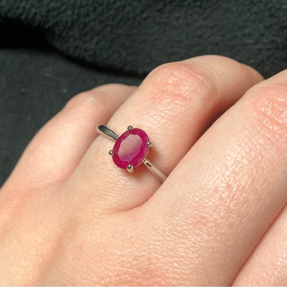 Natural Ruby Ring South African Ruby Ring Adjusta… - image 6